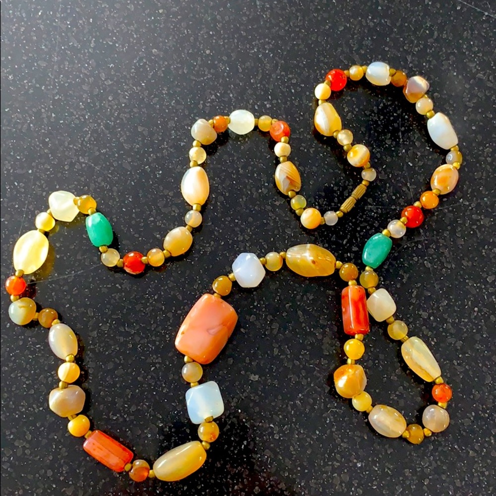 Island stone necklace.